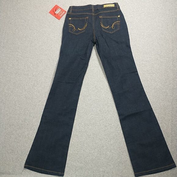 Southpole Jeans Women 3 Blue Denim Low Rise Bootcut FreeStyle Signature Fit NWT. - Picture 8 of 10